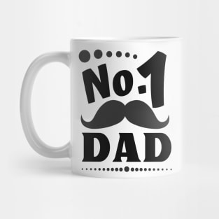 # 1 Papa Dad Funny Beard Men's Best Father Mug